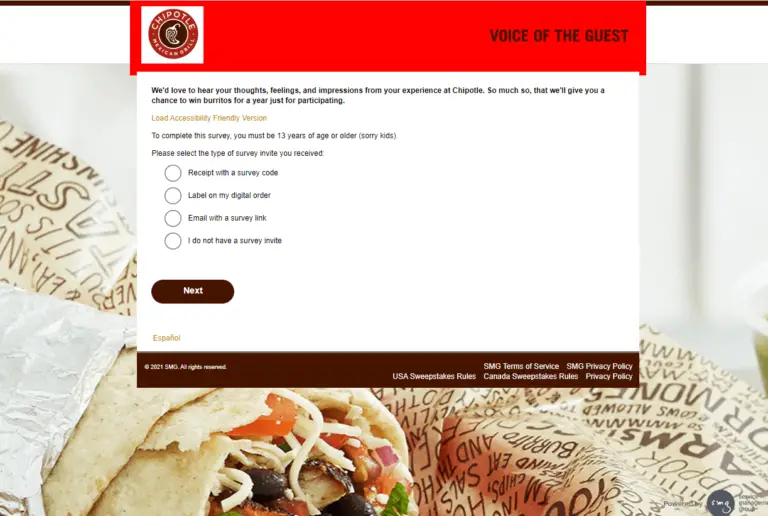 Chipotle Feedback Survey Letter Racer