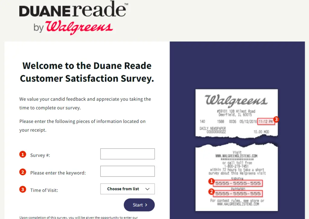 Duane Reade survey