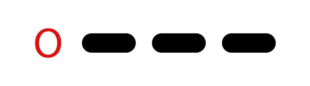 The Letter O in Morse Code