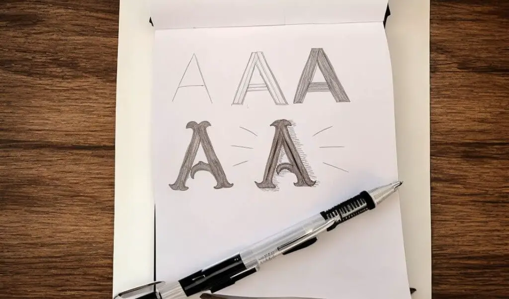 stylish letter a